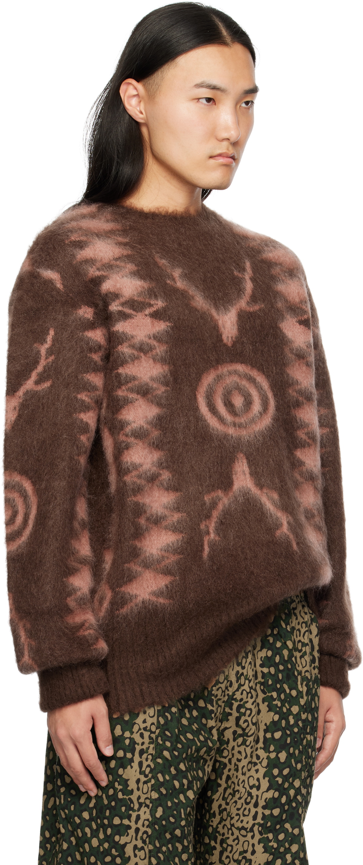 South2 West8 Brown Mohair Sweater