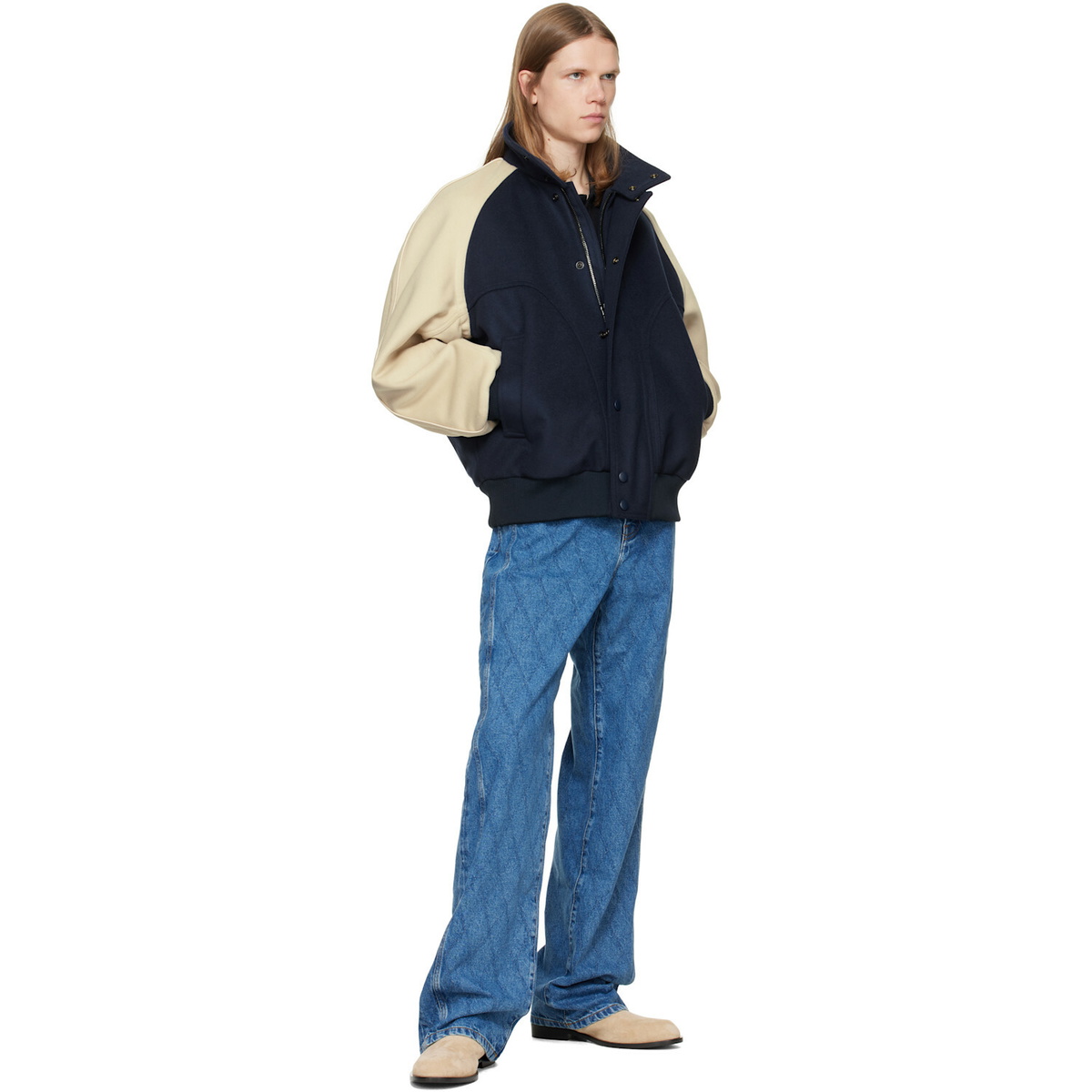 BALMAIN Blue Loose Denim Jeans