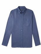 TOM FORD - Button-Down Collar Lyocell-Poplin Shirt - Blue