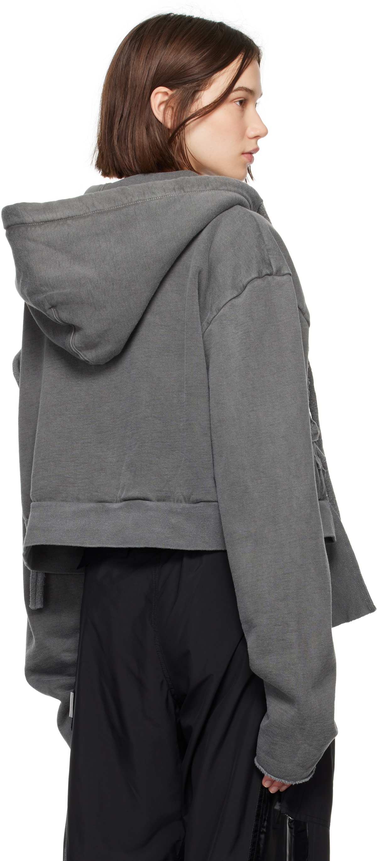 Ottolinger Gray Distressed Sweat Hoodie