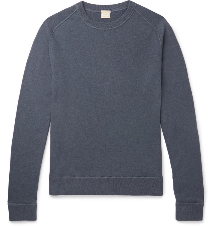 Photo: Massimo Alba - Garment-Dyed Cashmere Sweater - Navy