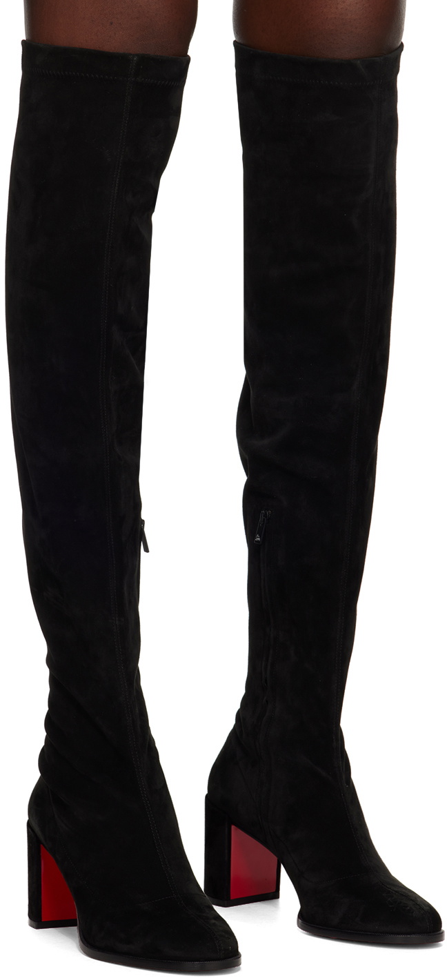 Christian Louboutin Black Stretchadoxa Botta Alta Boots