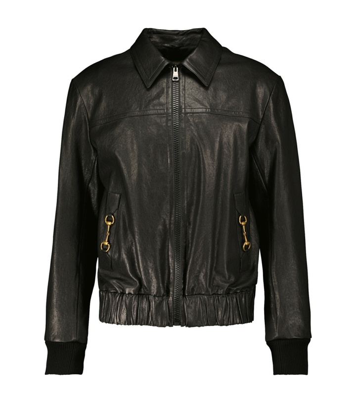 Photo: Gucci - Leather blouson jacket