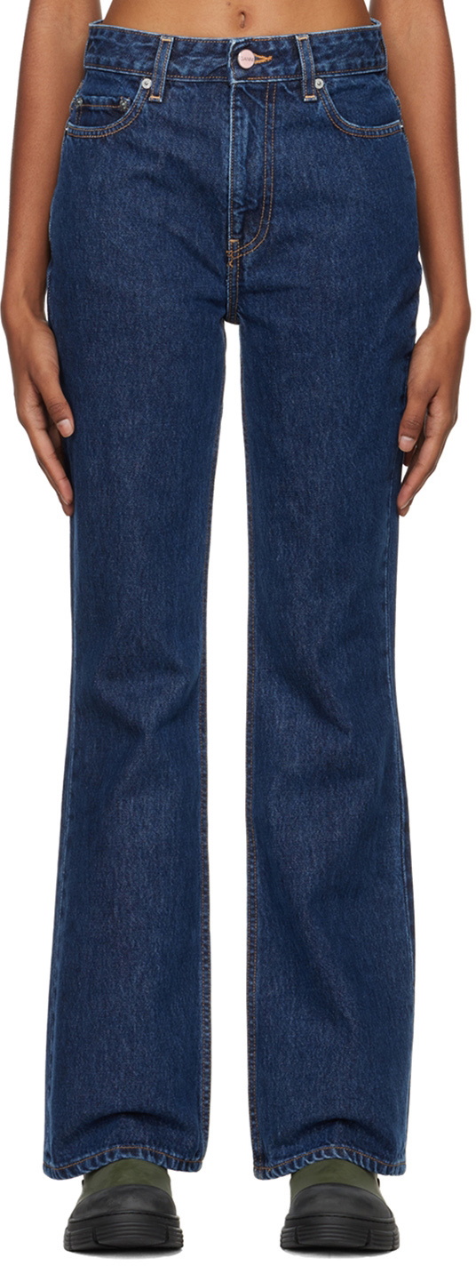 Ganni Blue Betzy Jeans Ganni