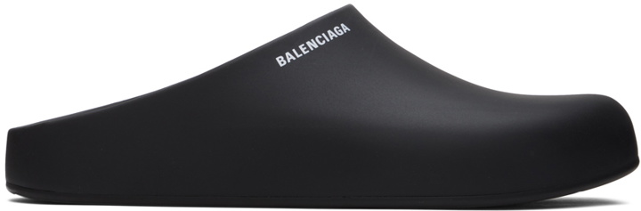 Photo: Balenciaga Black Pool Slide Clogs