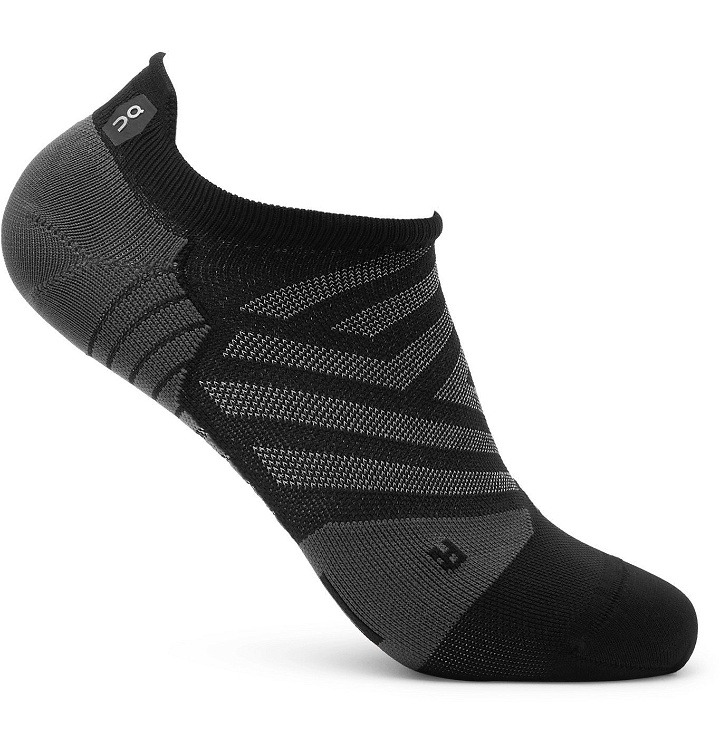Photo: On - Intarsia Stretch-Jersey Socks - Black
