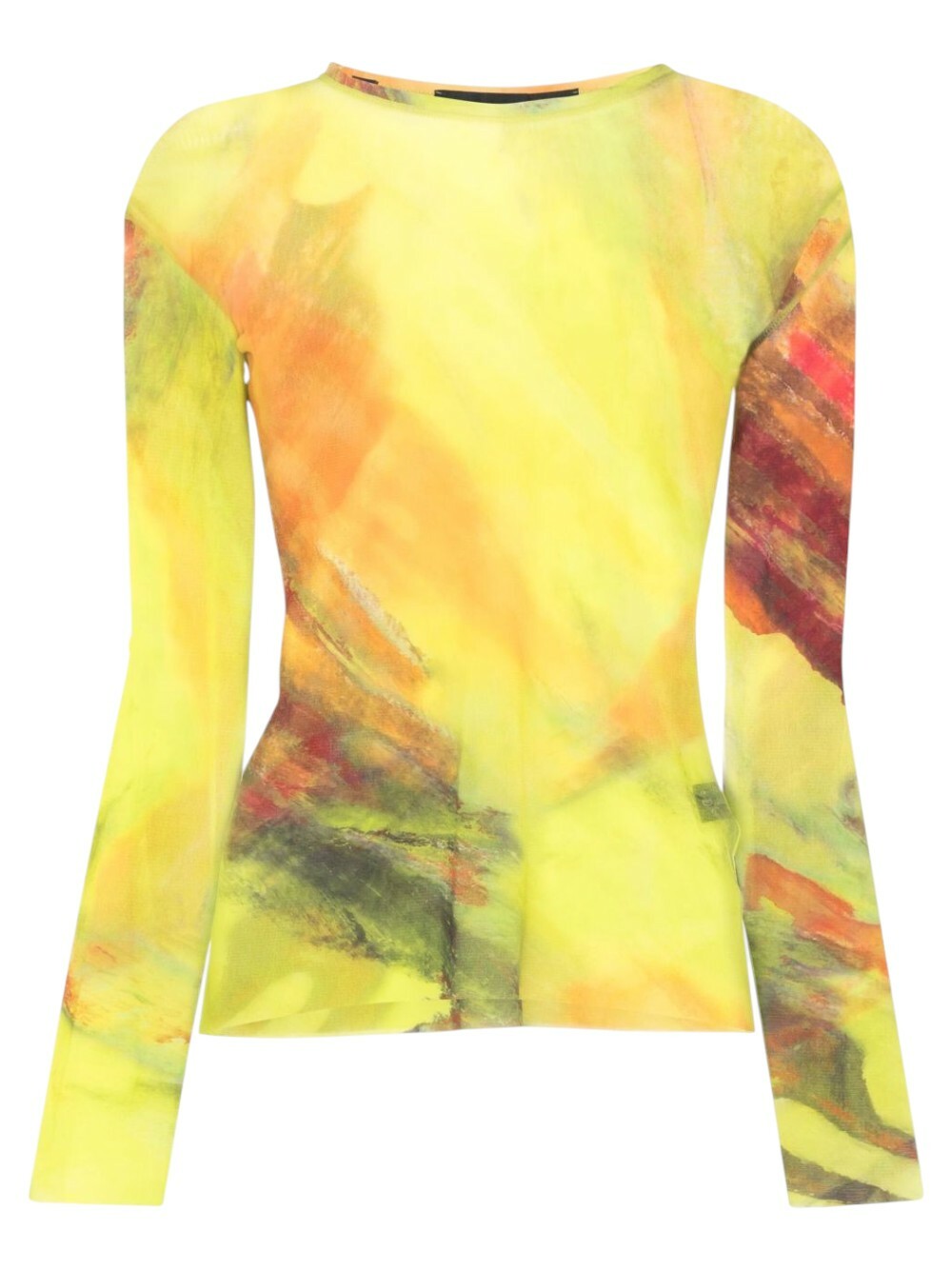 Paula Canovas Del Vas Printed Mesh Top Paula Canovas Del Vas