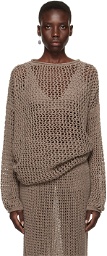 Lauren Manoogian Brown Big Net Sweater