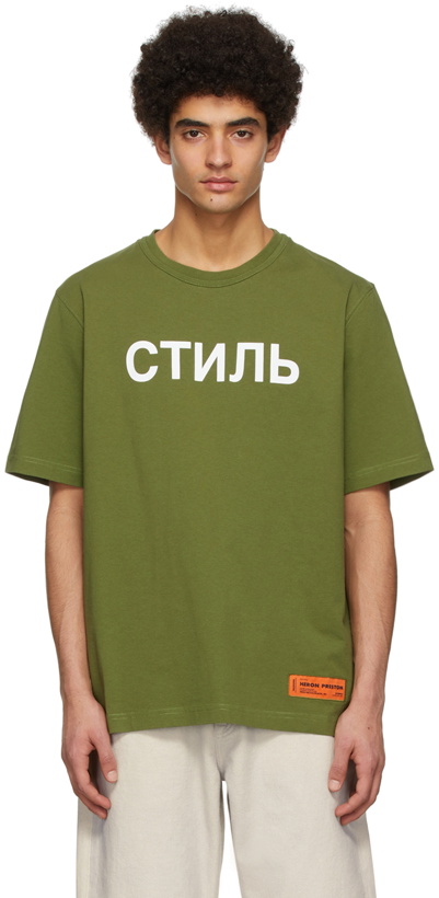 Photo: Heron Preston Green Style T-Shirt