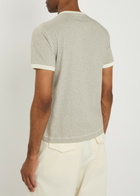 Ami Paris Logo-appliquéd Cotton T-shirt Grey