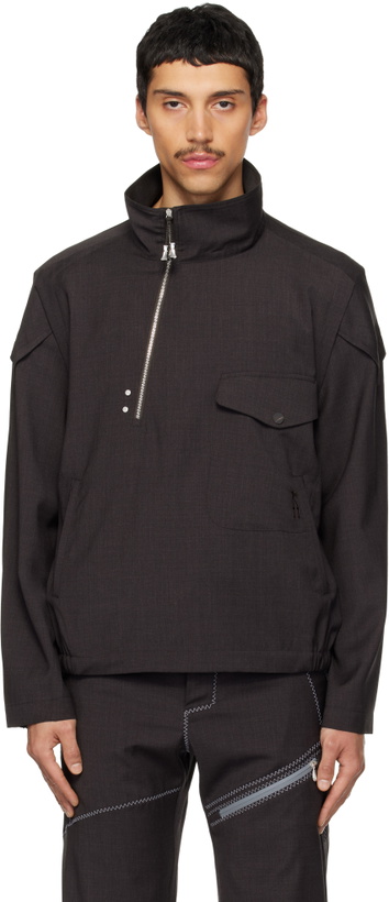 Photo: Kiko Kostadinov Brown Farkas Pullover Jacket