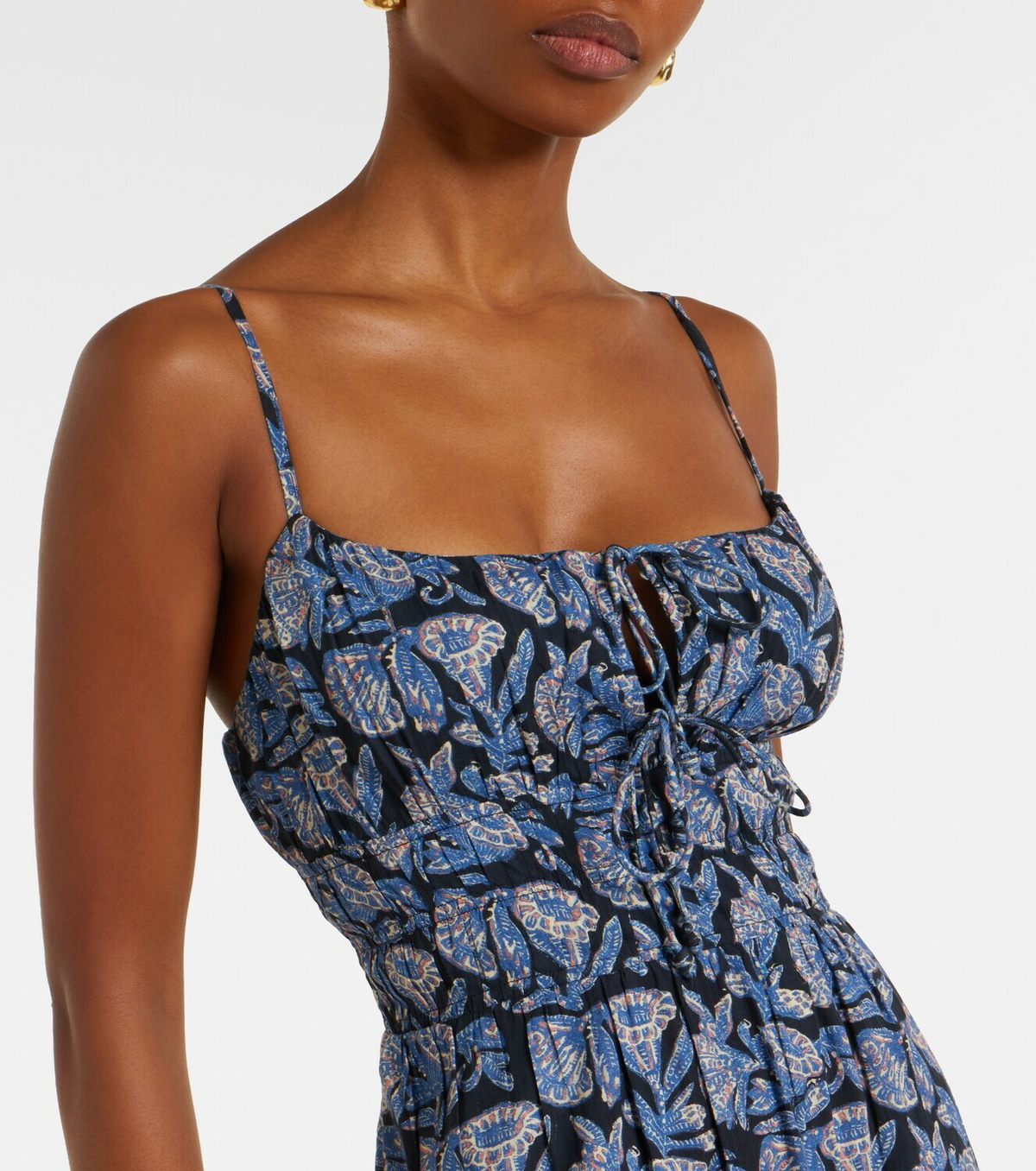 Ulla Johnson Aydin floral cotton-blend midi dress
