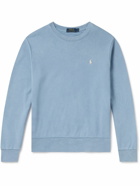 Polo Ralph Lauren - Logo-Embroidered Cotton-Blend Jersey Sweater - Blue