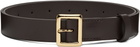 AURALEE Brown Square Buckle Belt