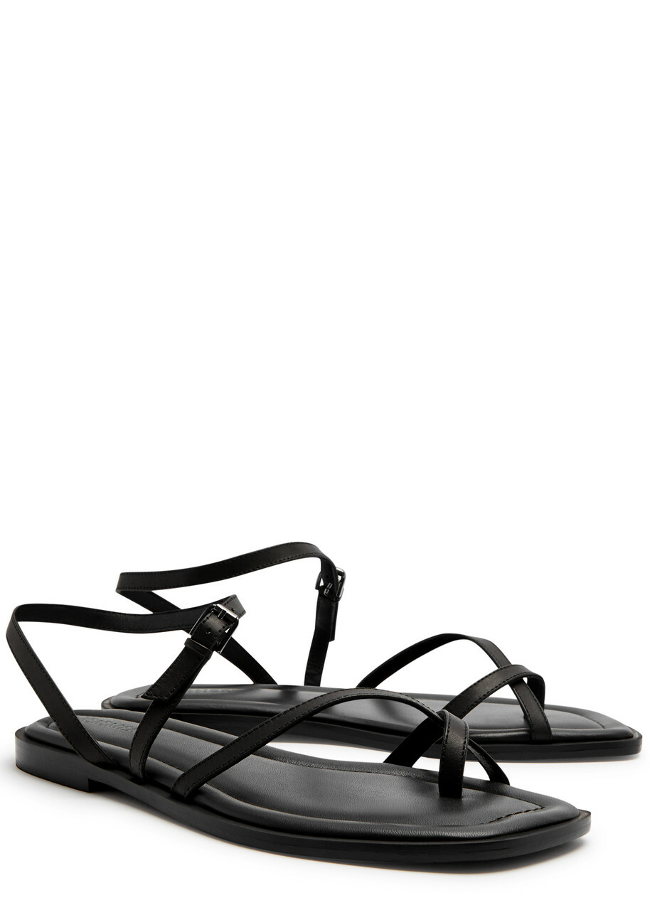 A.emery Lucia Leather Sandals Black