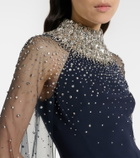Jenny Packham Zadie caped embellished gown