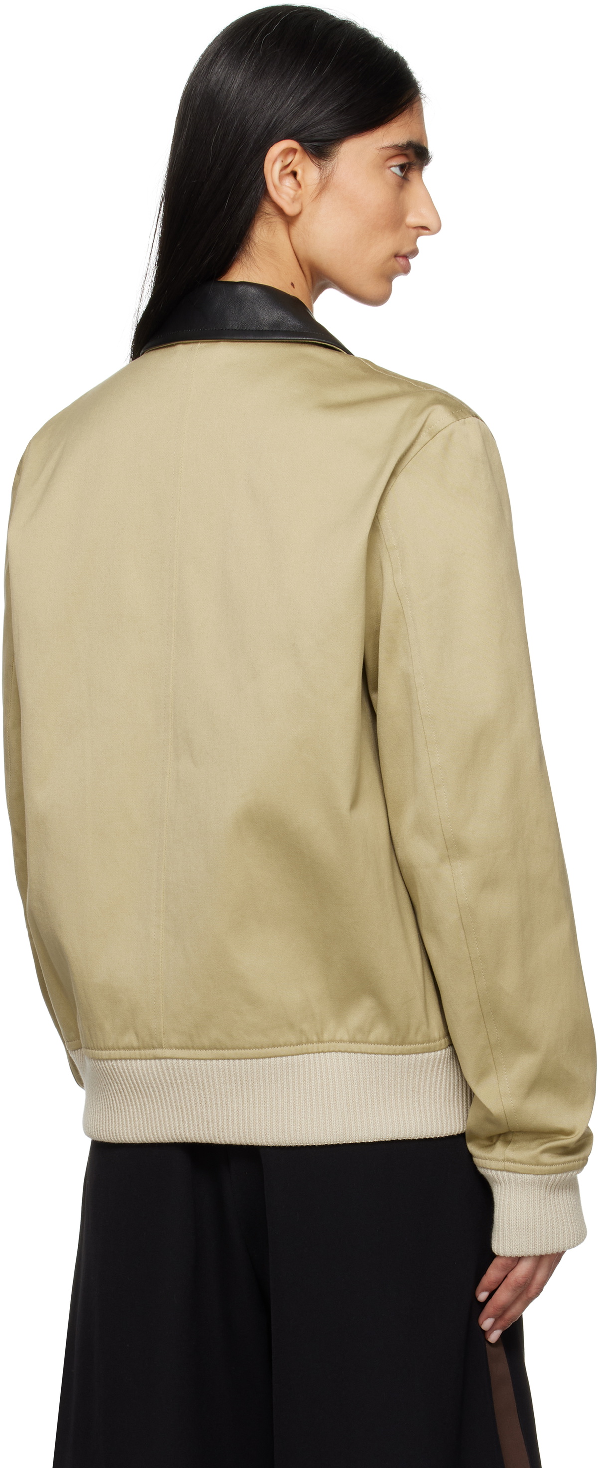 Wales Bonner Khaki Shade Varsity Jacket