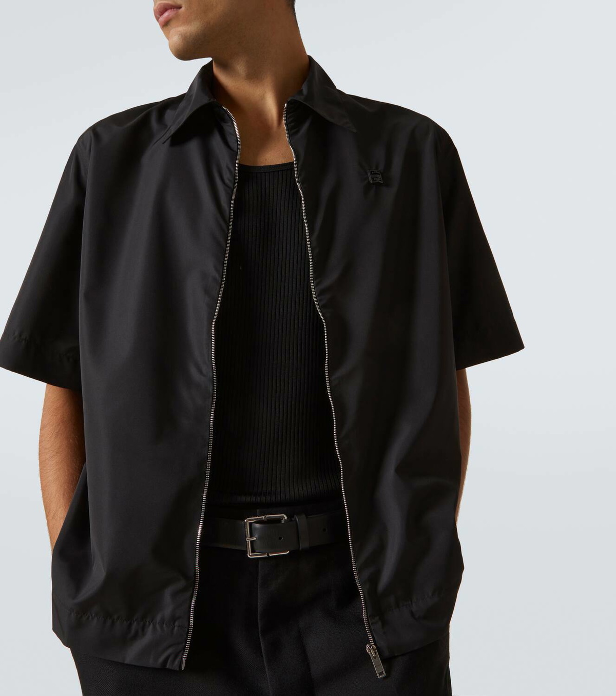 Givenchy 4G zip-up bowling shirt