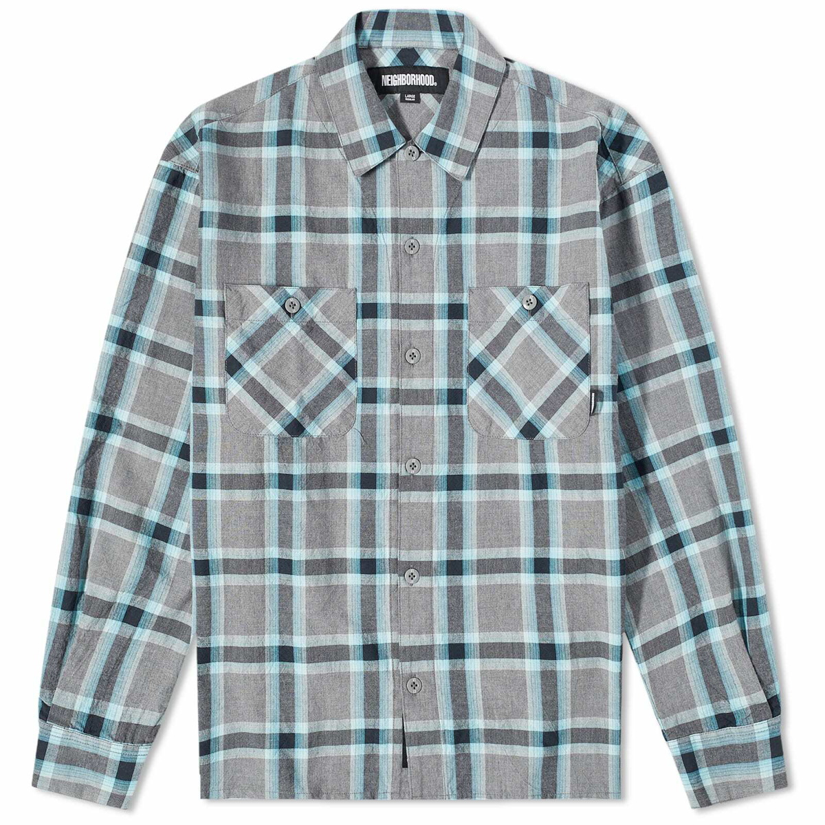 Neighborhood Men's Neoncheck Shirt in Blue Neighborhood