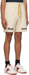 Rhude Beige McLaren Edition Piqué Rhacer Shorts