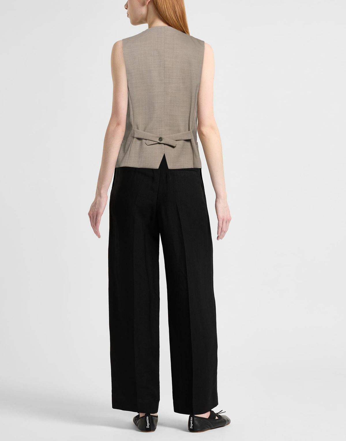 P. a.r. o.s. h. Womens Tailored Vest Taupe