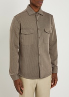 Raith Joseph Zigzag-jacquard Woven Overshirt Light Brown