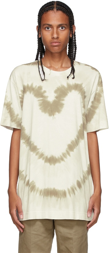 Photo: Givenchy Khaki & White Oversized Tie-Dye T-Shirt