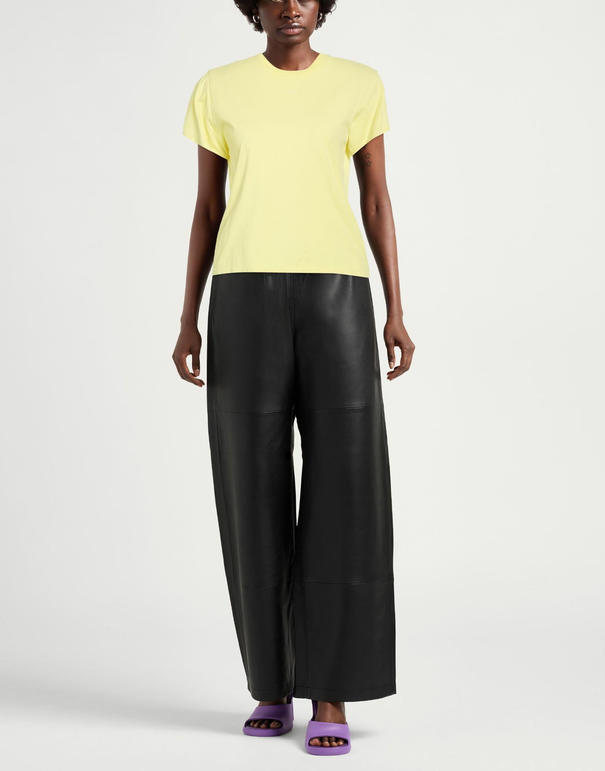 Pinko Denim Womens T-shirt in Yellow