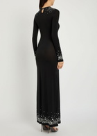 Rabanne Stud-embellished Stretch-jersey Maxi Dress Black