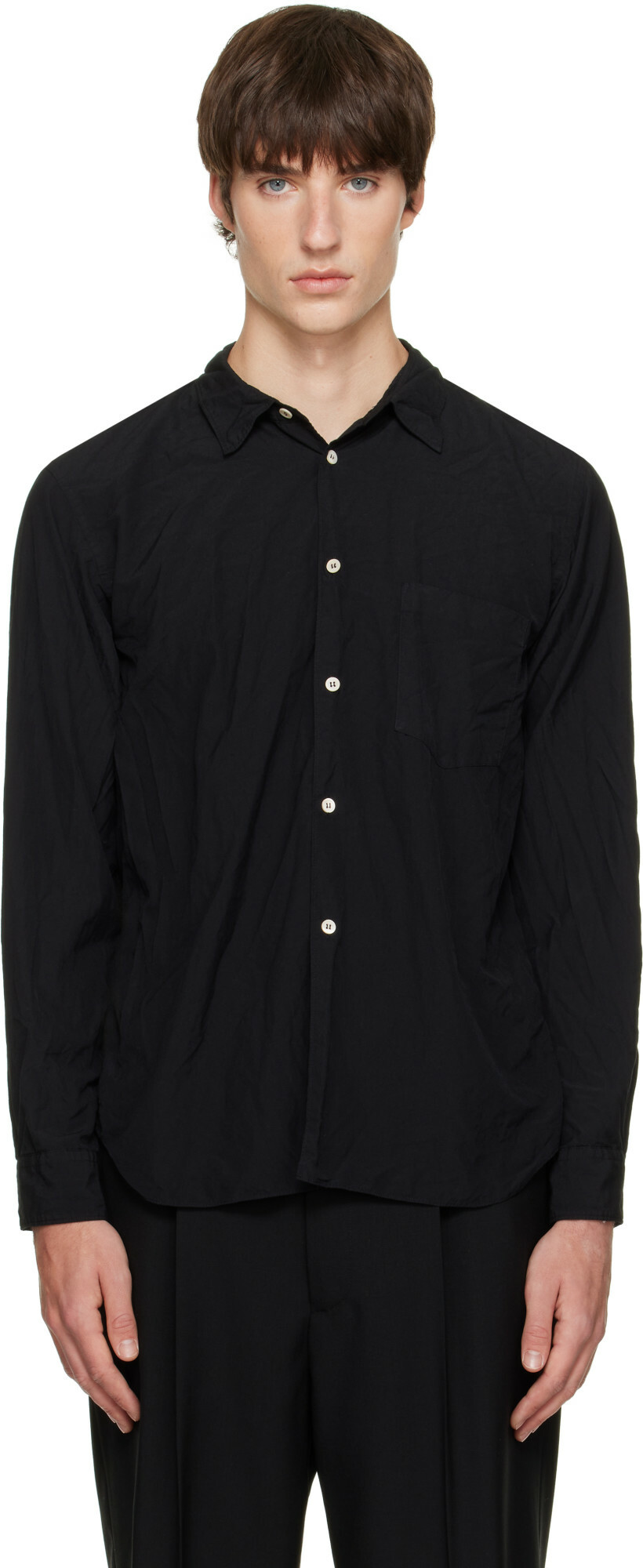Comme des Garçons Homme Plus Black Broad Thick Shirt