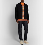 Albam - Striped Cotton-Jersey T-Shirt - Orange