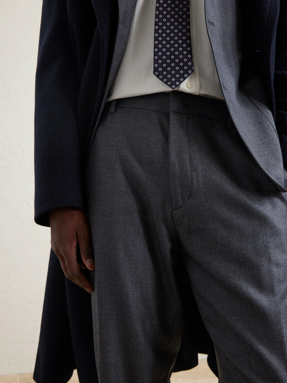 Boglioli - Straight-Leg Herringbone Virgin Wool Suit Trousers - Gray