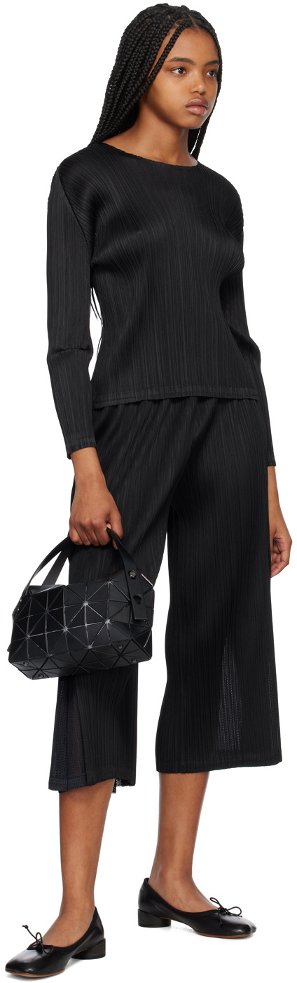 Pleats Please Issey Miyake Black Flick Trousers Pleats