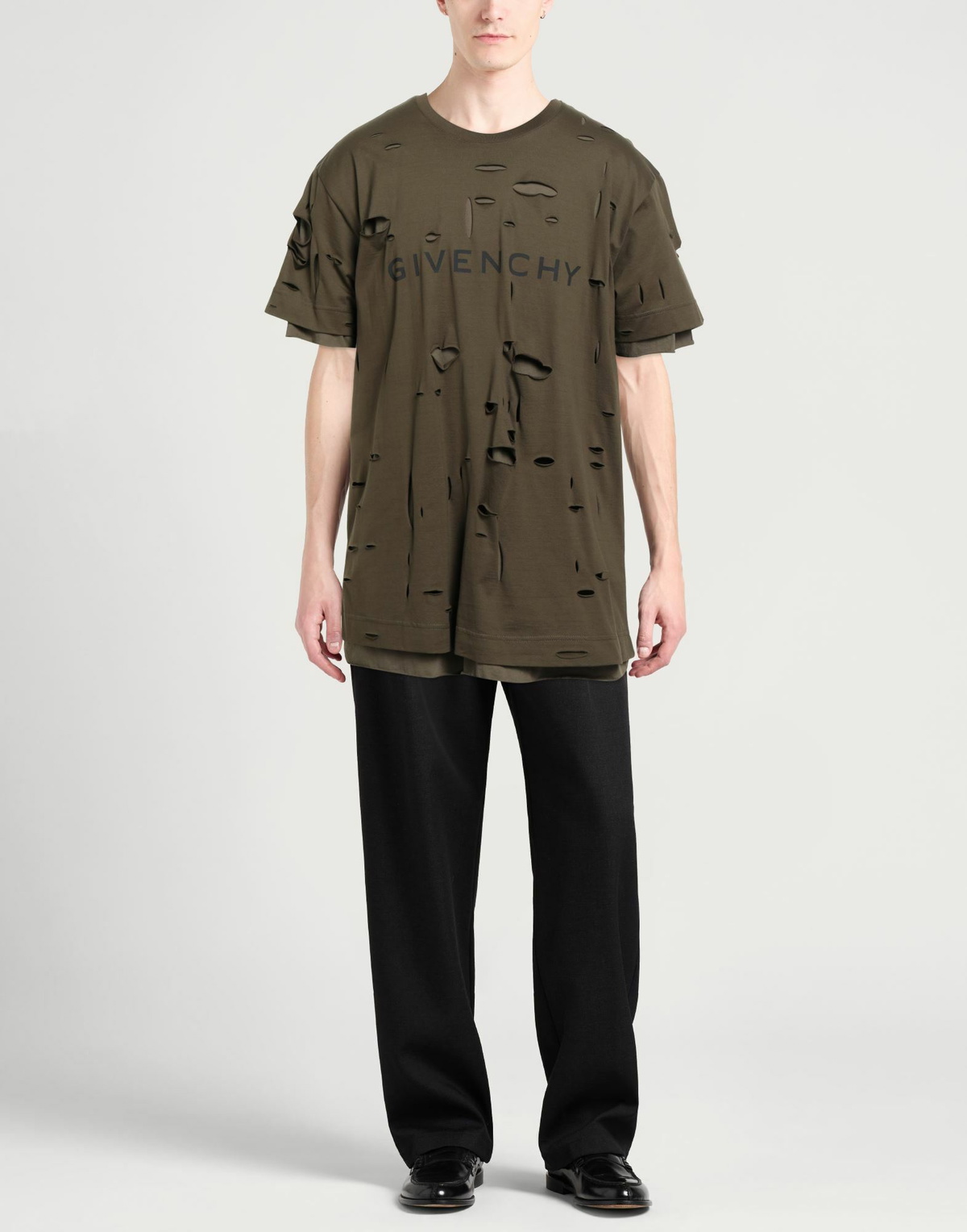 Givenchy Mens T-shirt Military in Green