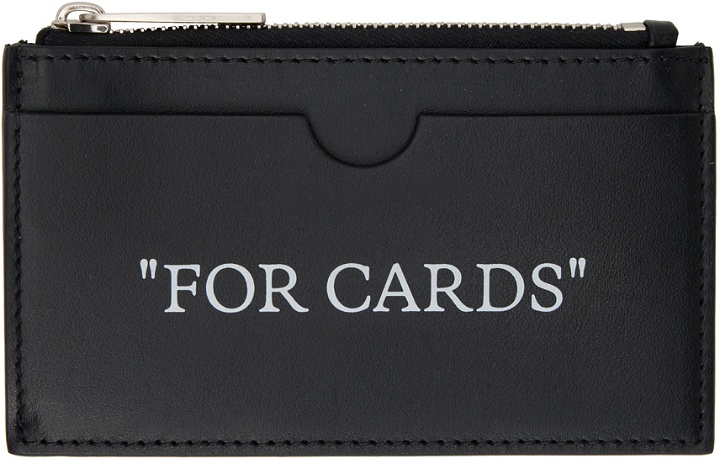 Photo: Off-White Black Quote Bookish Zipped Card Holder