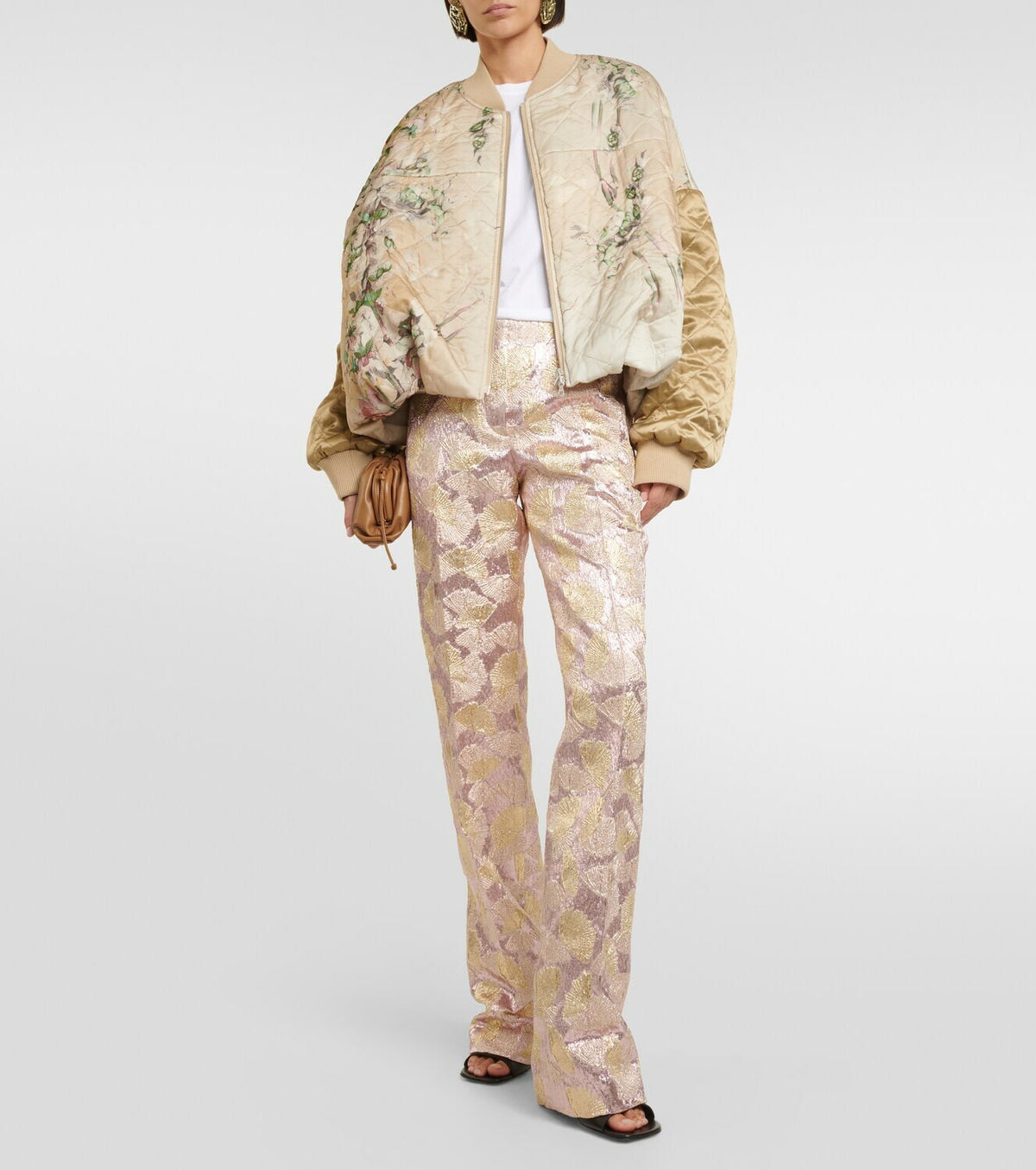 Dries Van Noten Veston oversized floral bomber jacket Dries