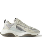 AMIRI - Bone Runner Leather and Suede-Trimmed Mesh Sneakers - Gray
