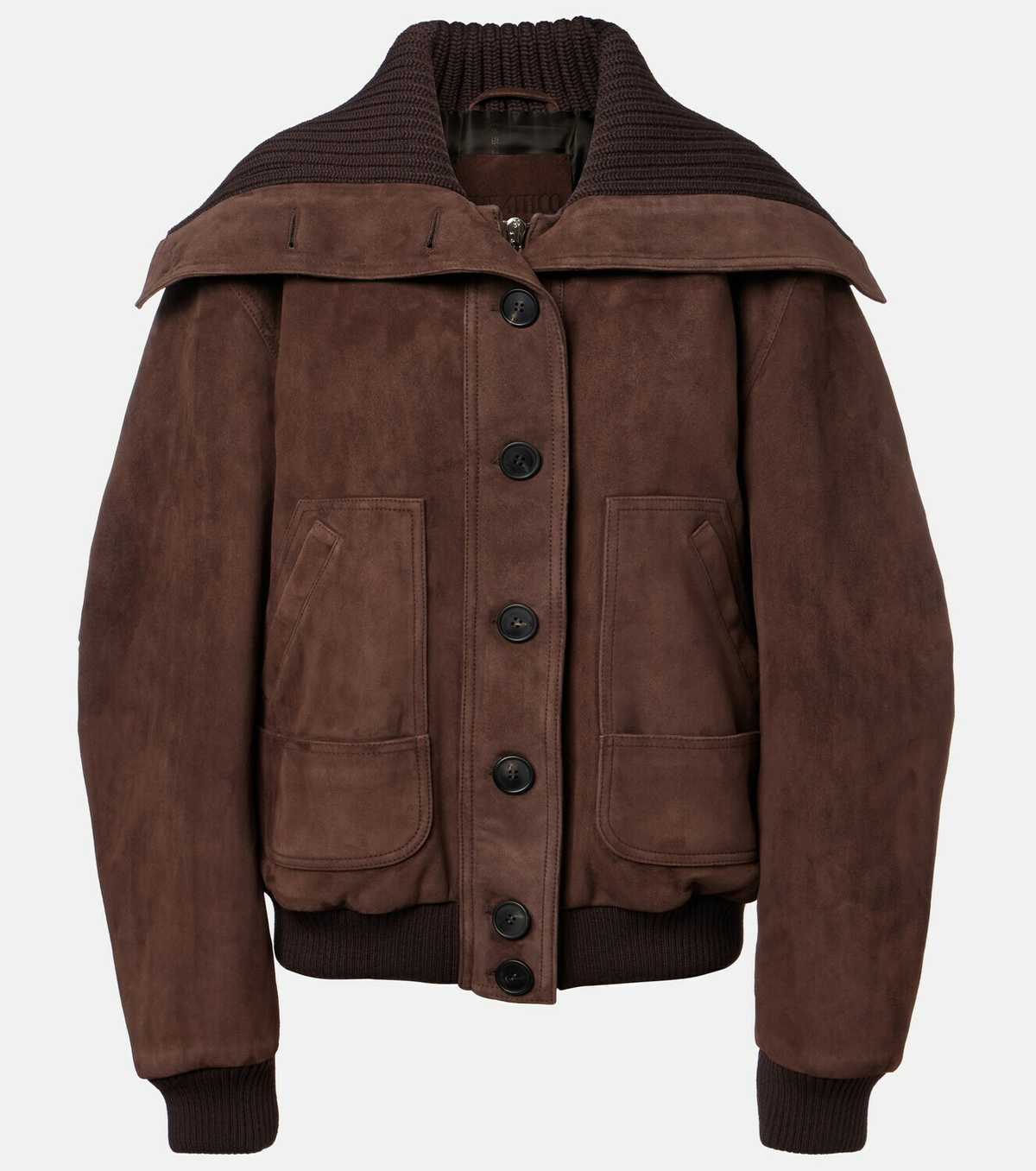 The Attico Oversized suede bomber jacket