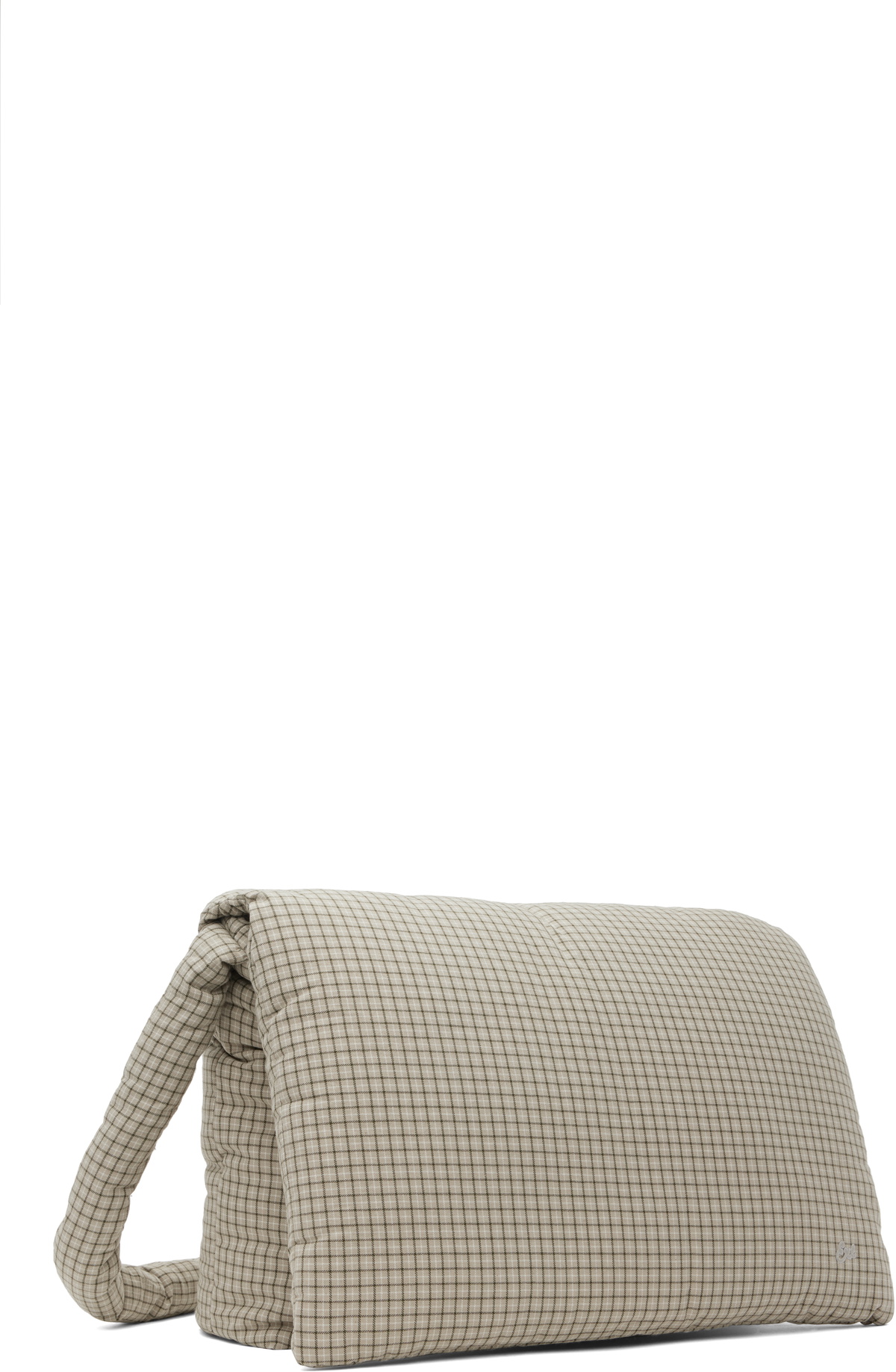 ERL Beige Plaid Messenger Bag ERL