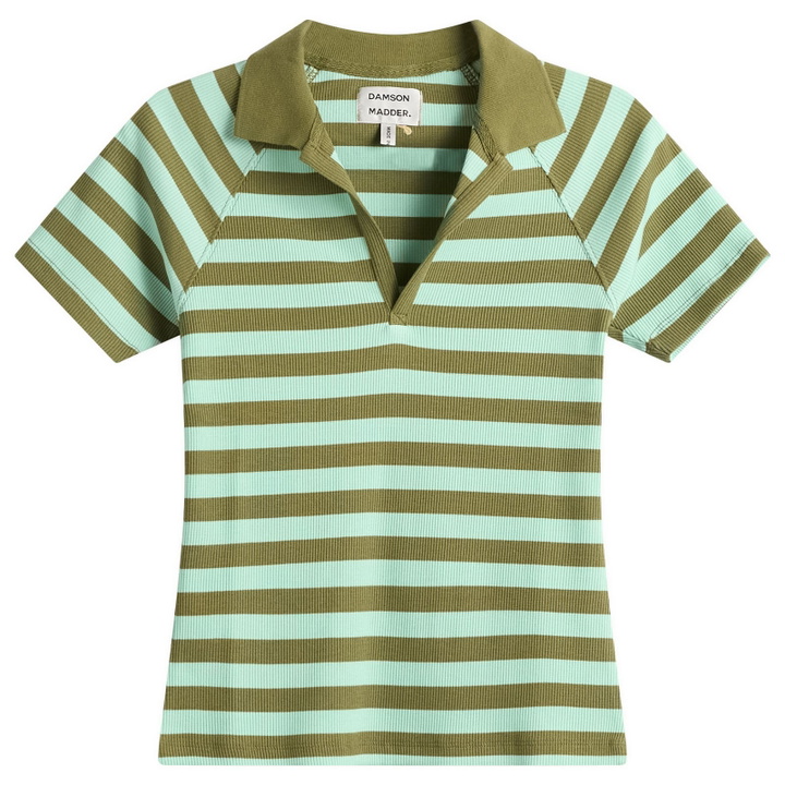 Photo: Damson Madder Women's Delphi Polo Top in Green