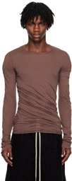 Rick Owens DRKSHDW Burgundy Scarification Long Sleeve T-Shirt
