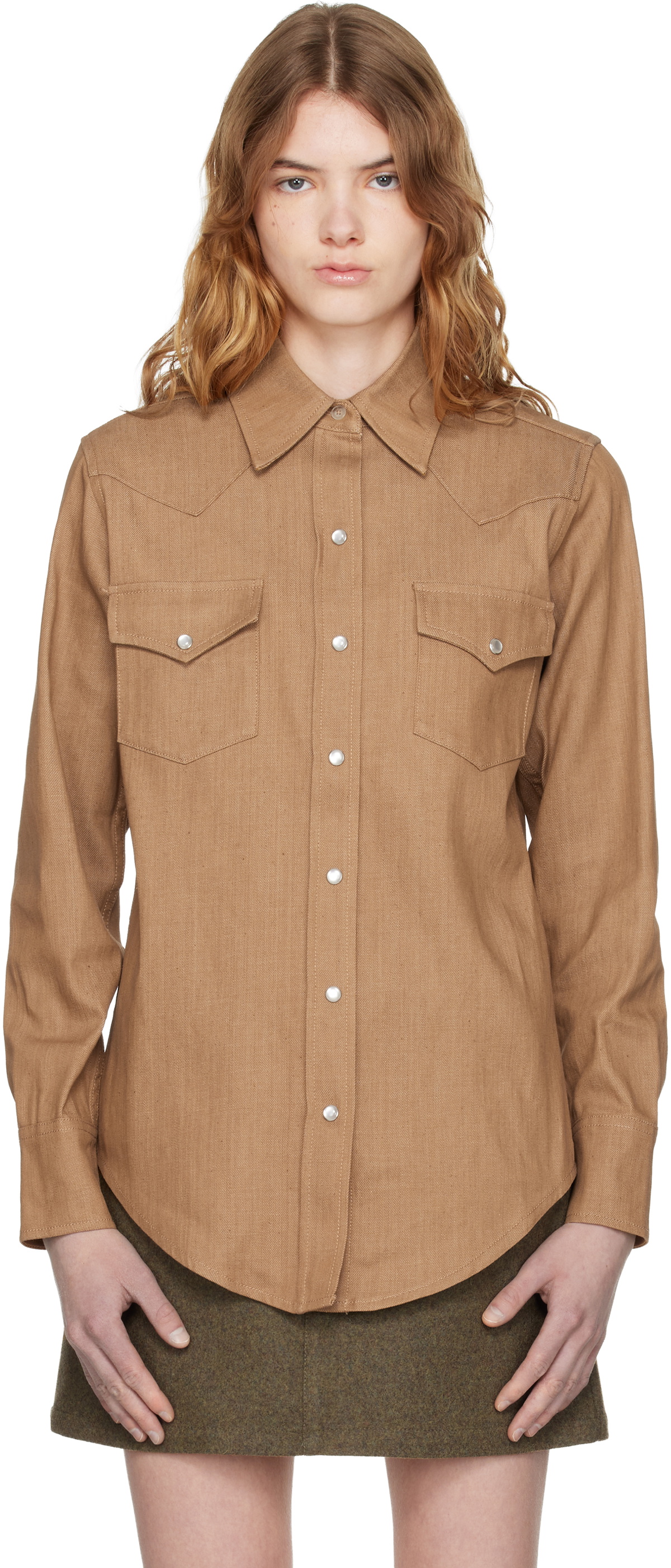 A.P.C. Brown Western Shirt