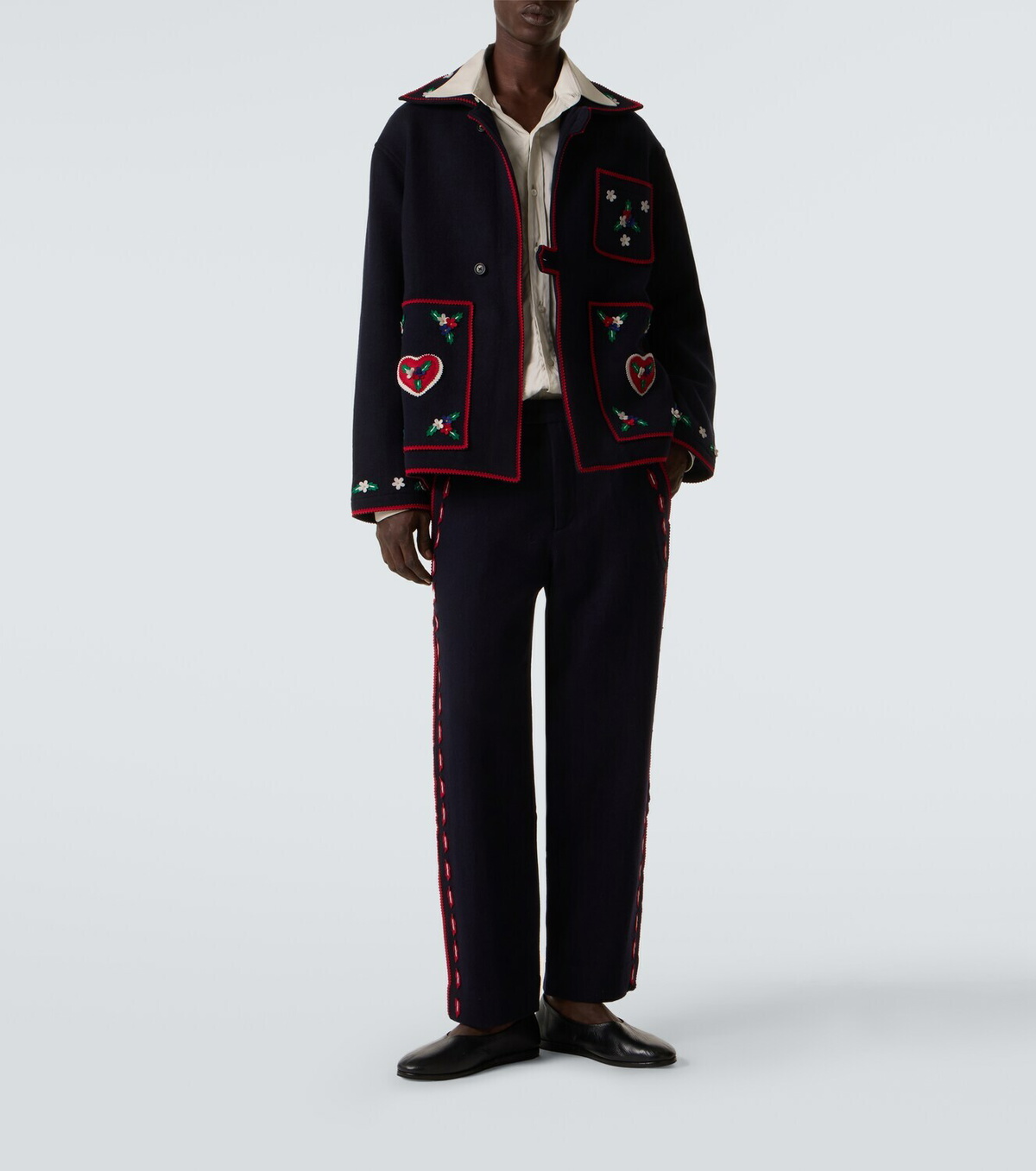 Bode Carroll embroidered wool jacket Bode