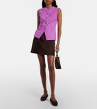 Stouls Lucie 22 suede miniskirt
