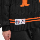 FUCT Men's Letterman V-Neck Knitted Jumper in Black