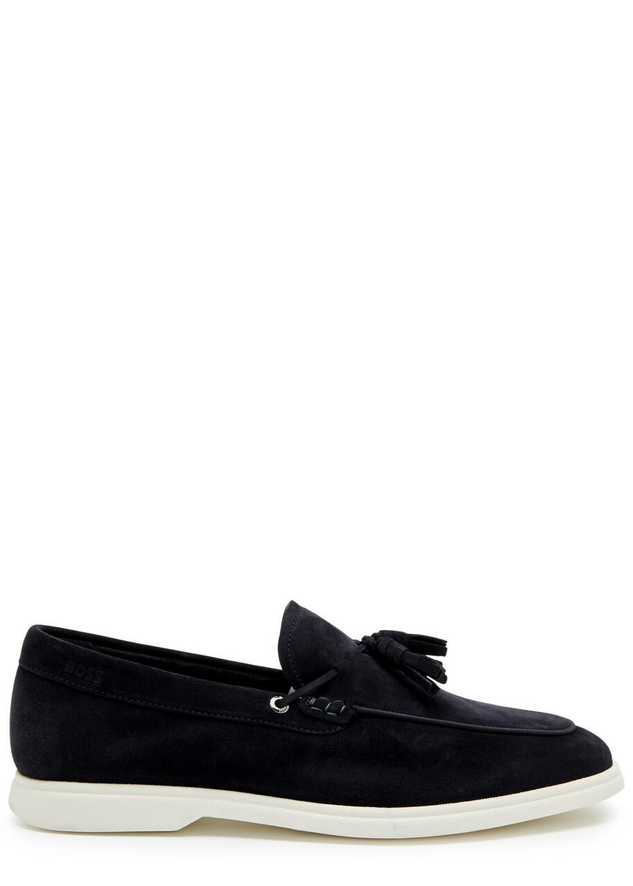Boss Sienne Suede Loafers Navy