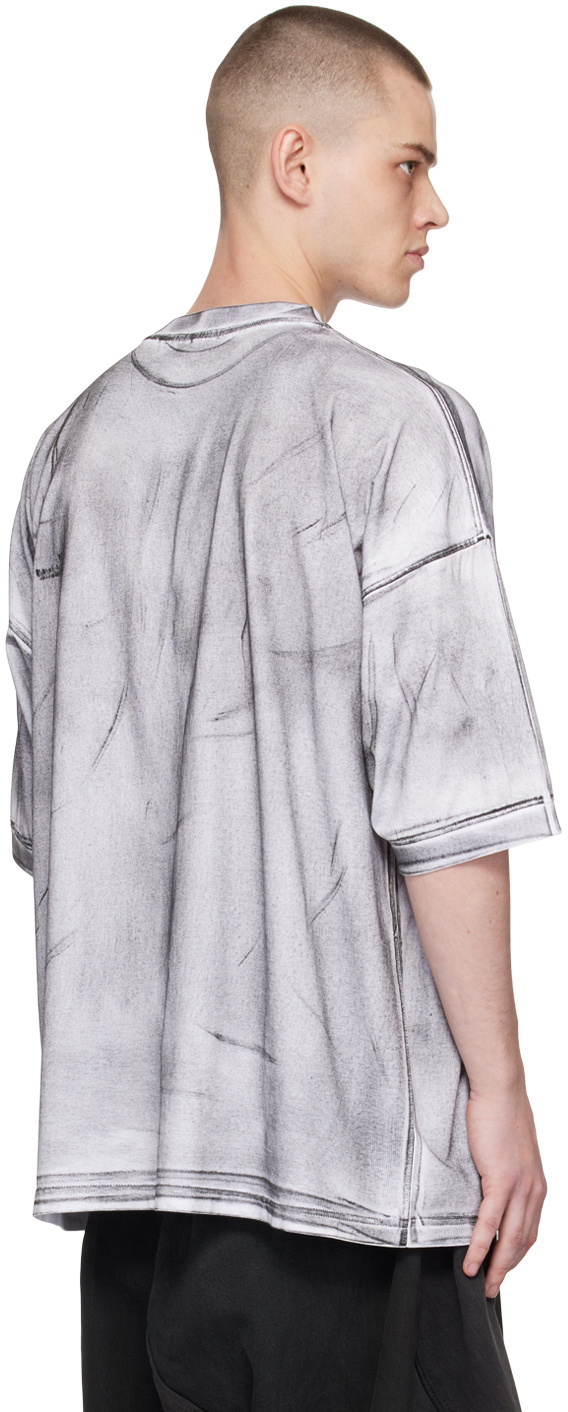 We11done White Washed Print T-Shirt We11done