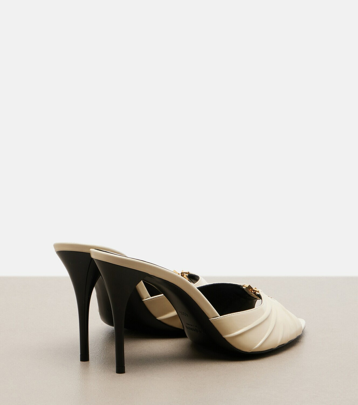 Saint Laurent Babylone Cassandre leather mules