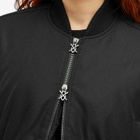 Daily Paper Women's Oversized Long Bomber Jacket in Black