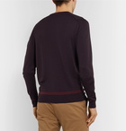 John Smedley - Contrast-Tipped Merino Wool Sweater - Purple